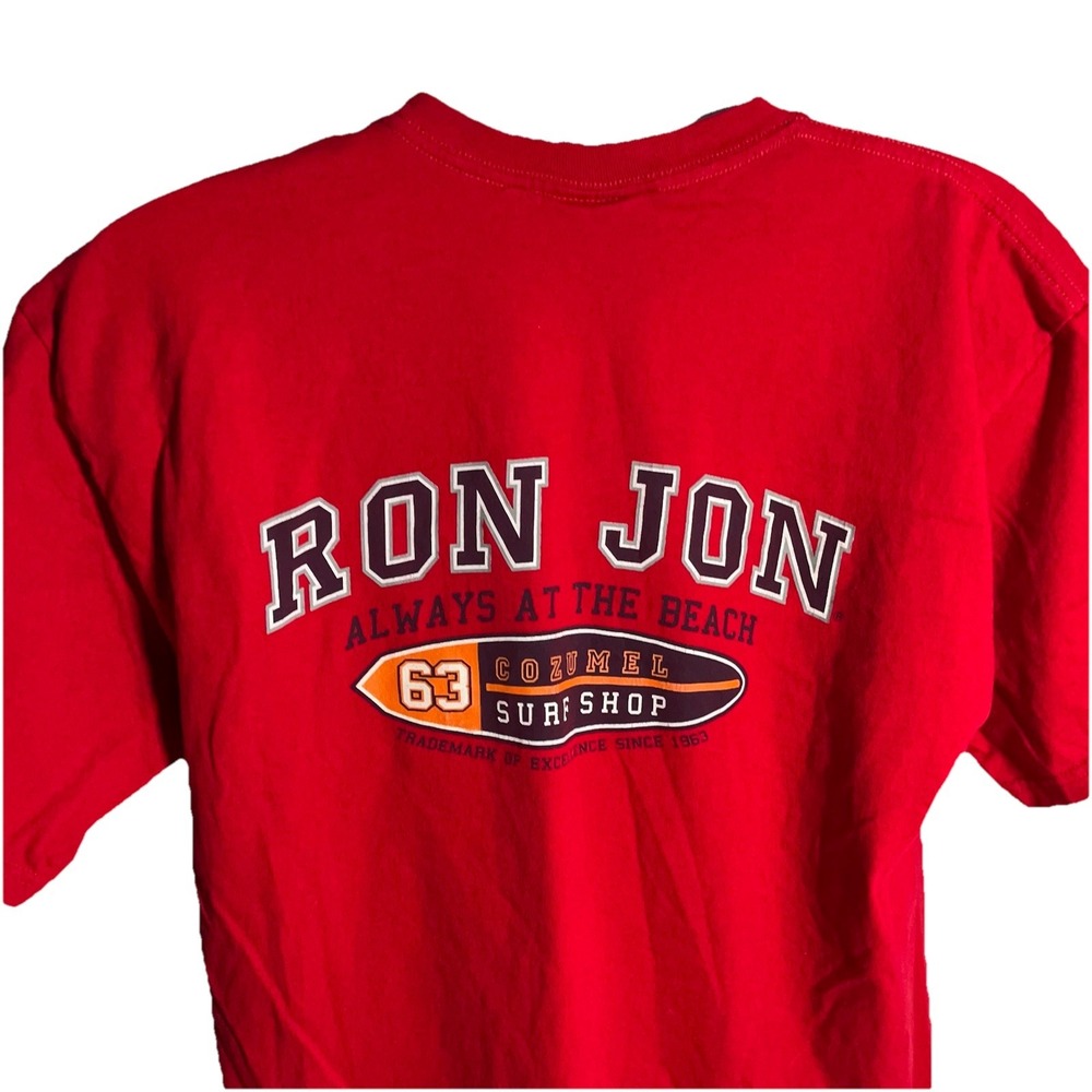 Ron‎ Jon Surf Shop Cozumel Mexico Men's Size XL shirt Double Sided Red